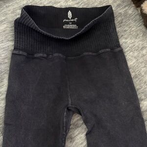 [NWOT] FP Movement by Free People Black Ribbed High-Waist Leggings